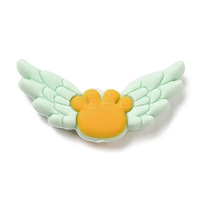 Wing Food Grade Eco-Friendly Silicone Focal Beads LS-SIL-C004-01B-1