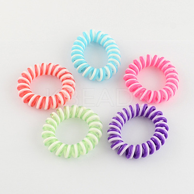 Telephone Cord Elastic Hair Ties OHAR-R116-13-1