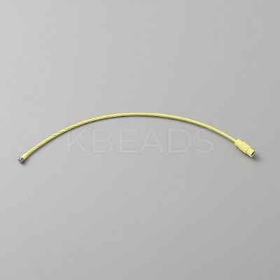 Baking Paint Stainless Steel Cable Wire Keychain AJEW-WH0413-15O-1