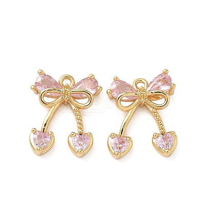 Brass Micro Pave Cubic Zirconia Charms KK-Z136-75G-1