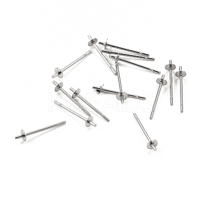 Tarnish Resistant 304 Stainless Steel Stud Earring Findings STAS-I167-05P-1