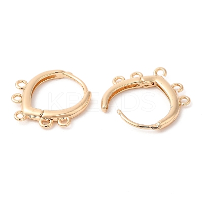 Brass Hoop Earring Findings KK-Q770-12G-1