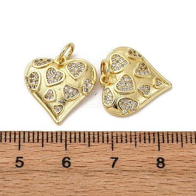 Brass Micro Pave Cubic Zirconia Pendants KK-P308-11G-1