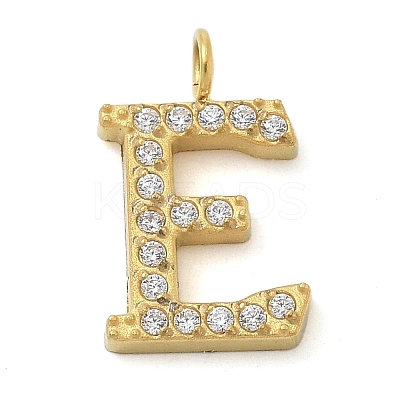 Ion Plating(IP) 304 Stainless Steel Micro Pave Cubic Zirconia Pendants STAS-Z107-03G-05-1