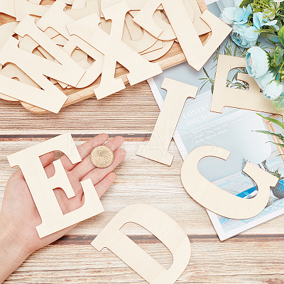 2 Sets 2 Styles Chinese Cherry Wood Number 0~9 and Letter A~Z DIY-CN0001-23-1
