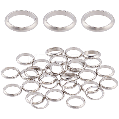 30Pcs Flat Round 201 Stainless Steel Spacer Beads STAS-LP0001-99-1