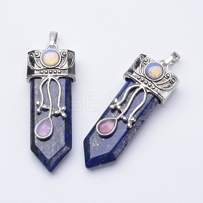 Natural Lapis Lazuli Big Pointed Pendants G-F340-05I-1