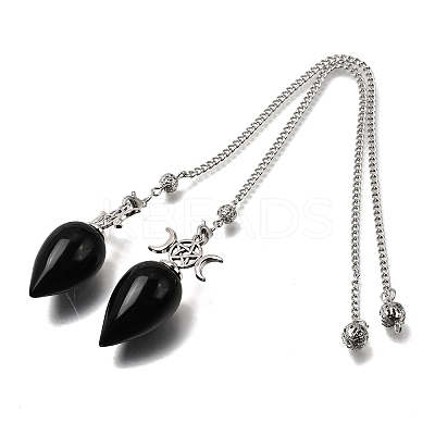 Natural Obsidian Dowsing Pendulum Pendants GG-CBA6D08-A03-1