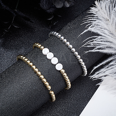 4 Strands 2 Colors Electroplate Non-magnetic Synthetic Hematite Beads Strands G-NB0002-67-1