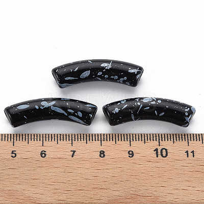 Opaque Spray Painted Acrylic Beads LS-MACR-S372-002F-B01-1