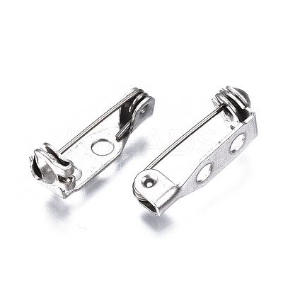 Tarnish Resistant 201 Stainless Steel Brooch Pin Back Safety Catch Bar Pins STAS-S117-022A-1
