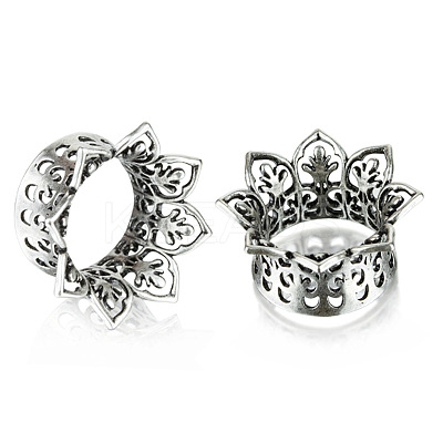 Hollow Out Flower Brass Alloy Ear Tunnels FS-WG7C815-11-1