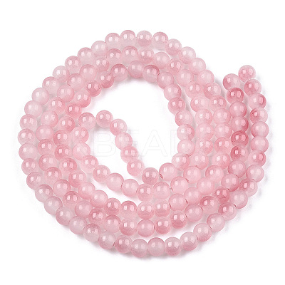 Baking Paint Imitation Jade Glass Round Bead Strands X1-DGLA-N003-10mm-03-1