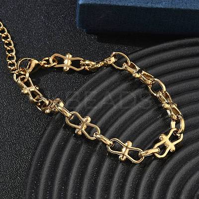 304 Stainless Steel 8 Link Chain Bracelets SA-CBA2696-09G-1
