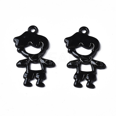 Spray Painted Alloy Pendants PALLOY-T077-165-1