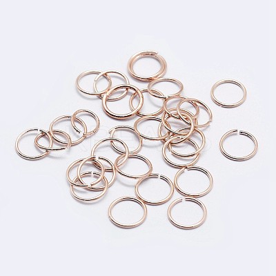 925 Sterling Silver Open Jump Rings STER-F036-02RG-0.6x6mm-1