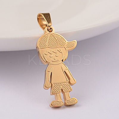 Ion Plating(IP) 304 Stainless Steel Pendants STAS-K162-092G-1