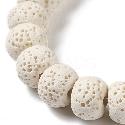 Natural Lava Rock Dyed Beads Strands G-Z036-A01-04-1