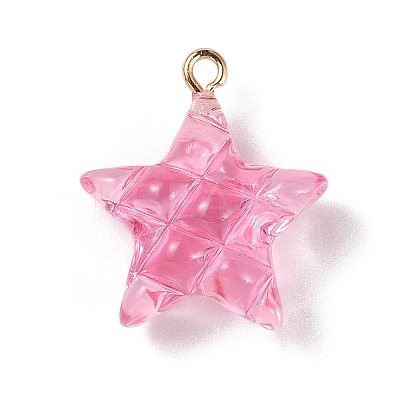 Transparent Resin Pendants RESI-Z016-02D-LG-1