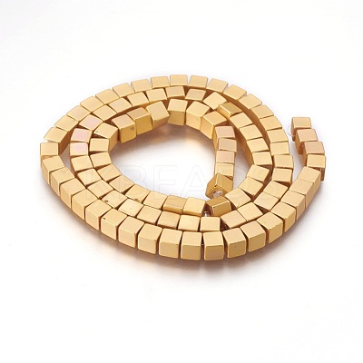 Electroplated Non-magnetic Synthetic Hematite Bead Strand G-E500-03B-1