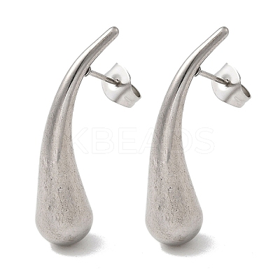 304 Stainless Steel Teardrop Stud Earrings LS-EJEW-F398-05P-1