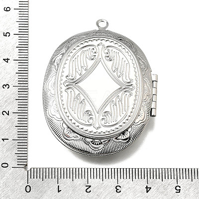 Rack Plating Brass Locket Pendants KK-K277-09P-1