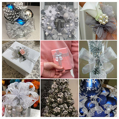 6 Styles 6 Rolls Polyester Ribbons SRIB-TA0001-27-1