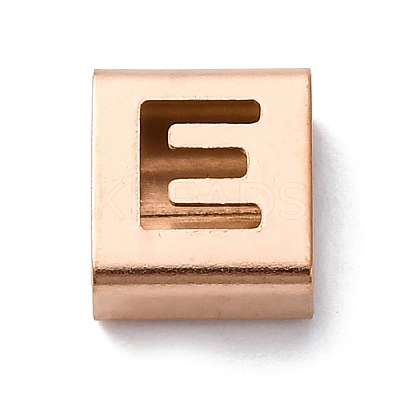 Ion Plating(IP) 304 Stainless Steel Square Slide Charms STAS-L132-25E-RG-1
