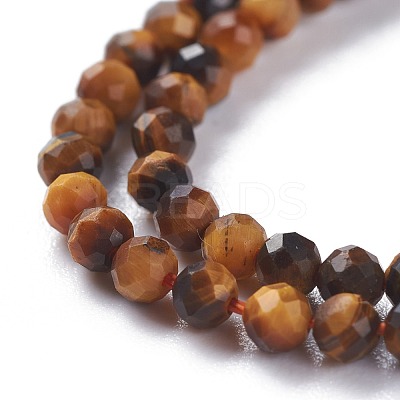 Natural Yellow Tiger Eye Beads Strands G-A026-A15-3mm-1