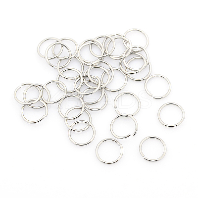 Tarnish Resistant 304 Stainless Steel Open Jump Rings STAS-J013-9x0.9mm-01-1