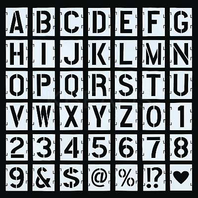 42Pcs 42 Styles Reusable PET Drawing Stencil DIY-WH0374-80-1
