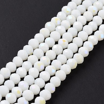 Electroplate Opaque Solid Color Glass Beads Strands LS-EGLA-A034-P3mm-L17-1