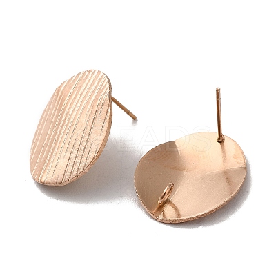 Ion Plating(IP) 304 Stainless Steel Stud Earrings Findings STAS-B041-07RG-1