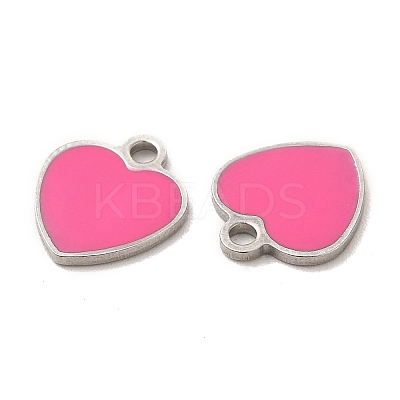 304 Stainless Steel Enamel Pendants STAS-M308-16P-02-1