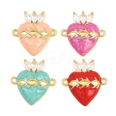 Brass Pave Clear Cubic Zirconia Connector Charms CU-CBA3D67-03G-1