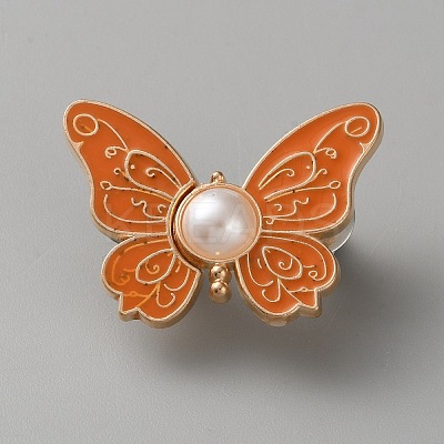 Butterfly Shape Alloy Enamel Adjustable Jean Button Pins FIND-WH0609-81KCG-07-1
