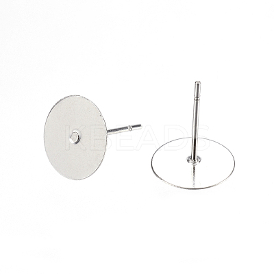 Non-Tarnish 304 Stainless Steel Stud Earring Findings A-STAS-D448-088P-10mm-1