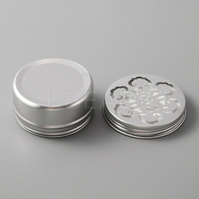 Aluminium Shallow Round Candle Tins AJEW-WH0312-59D-1