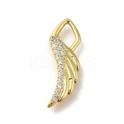 Rack Plating Brass with Cubic Zirconia Pendants KK-Z086-06G-1