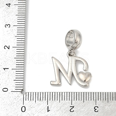 Brass European Dangle Charms KK-Z097-01M-GP-1