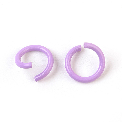 Spray Painted Iron Open Jump Rings IFIN-F149-F14-1