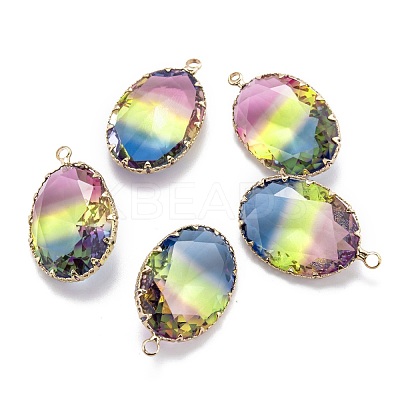 Two Tone Transparent Glass Pendants GLAA-F110-01C-1