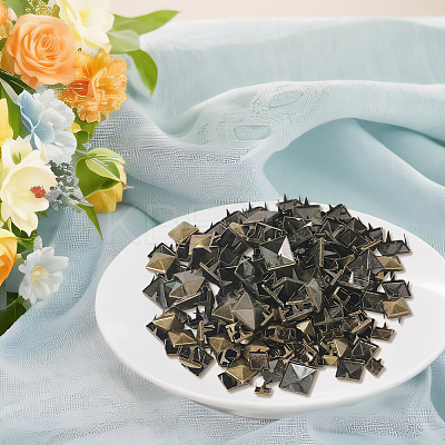 200Pcs 4 Styles Iron Studs Rivets IFIN-GF0001-54AB-1