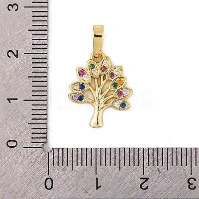 Brass Micro Pave Cubic Zirconia Pendants KK-E108-37G-02-1