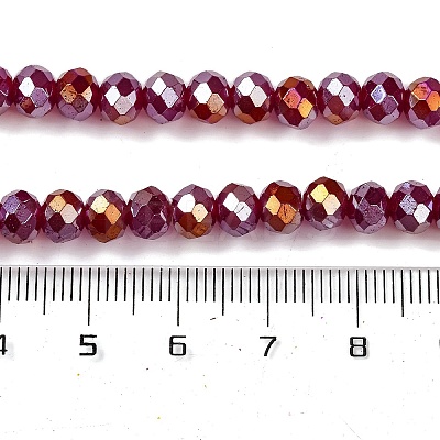 Baking Electroplate Glass Beads Strands DGLA-A039-J10mm-B19-1