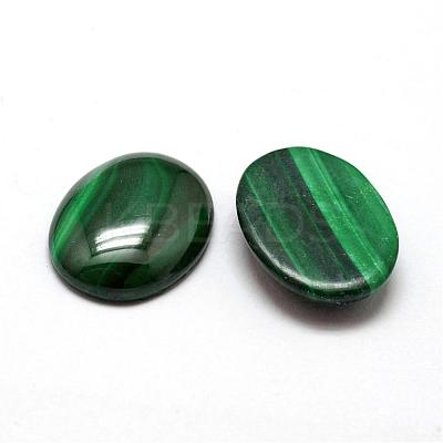 Oval Natural Malachite Cabochons G-O147-03H-1