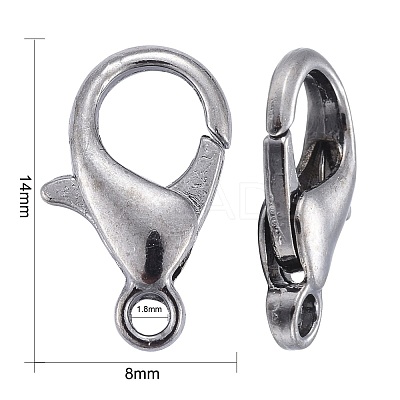 Zinc Alloy Lobster Claw Clasps E105-B-NF-1