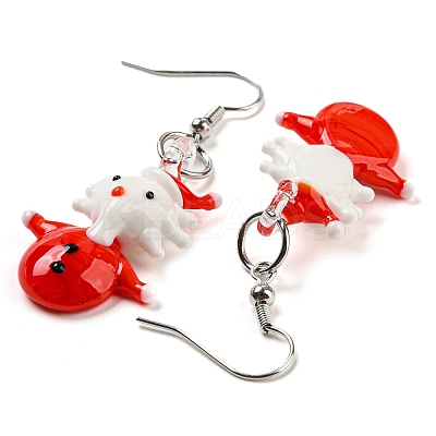 Christmas Handmade Lampwork Jewelry Sets SJEW-G076-02P-1
