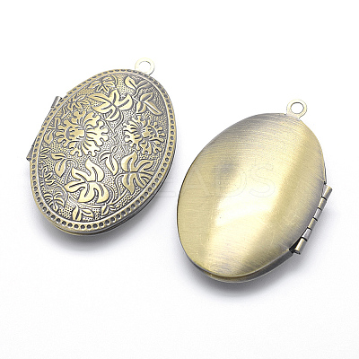 Brass Locket Pendants X-KK-F717-28AB-NR-1