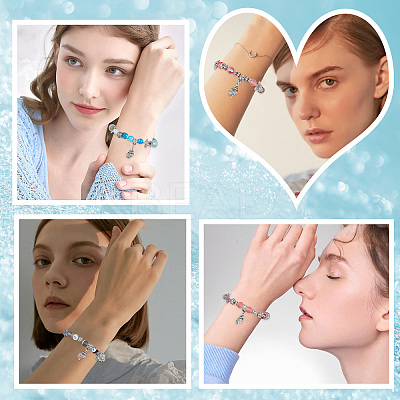 DIY Ocean Theme Stretch Bracelet Making Kit DIY-SC0021-55-1